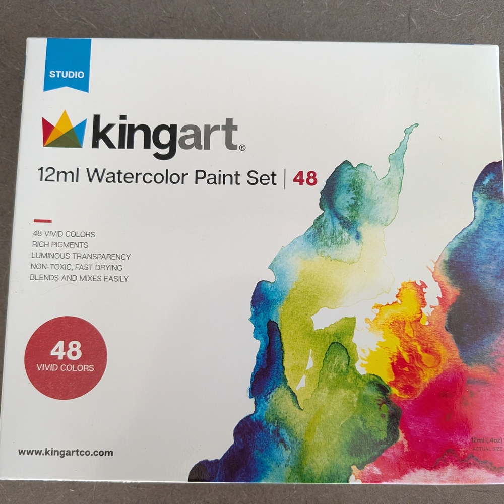 King art 12 ml watercolor paint set 48 colors